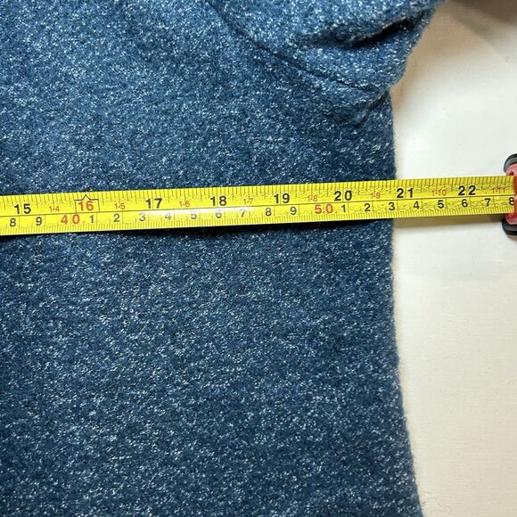 L.L. Bean Bellandi  Blue Button Up Asymmetric Wool Blend Jacket Coat Women LP - Picture 6 of 9